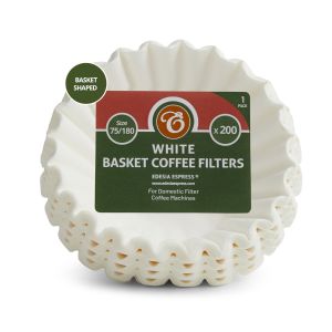 Size 75/180mm (1¾ Pint) Basket Coffee Filter Papers White