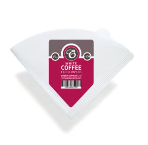 Size V01 white coffee filter papers, compatible with Hario V60 size 01