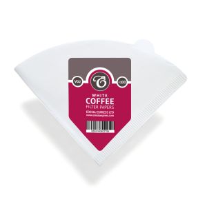 Size V02 white coffee filter papers, compatible with Hario V60 size 02