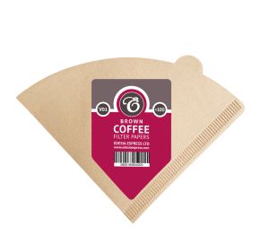Size V01 brown coffee filter papers, compatible with Hario V60 size 01