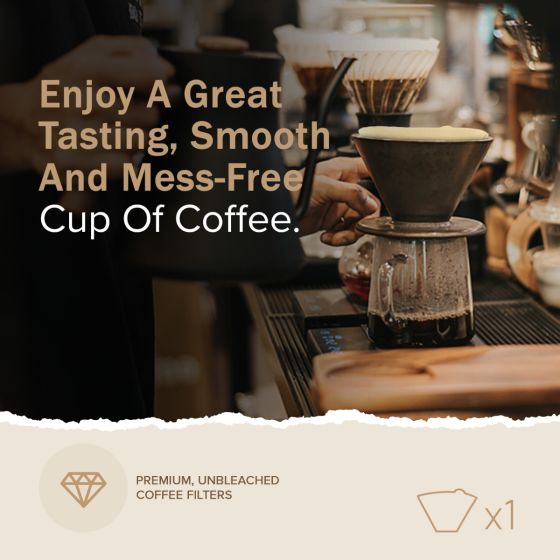 Filtri in carta per caffè con manicatura speciale, ciotola per polvere