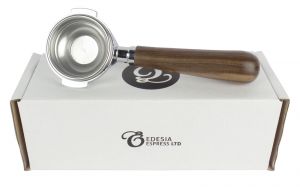 IBERITAL 58mm Portafilter - 1 Spout, 7g Basket - Walnut Handle